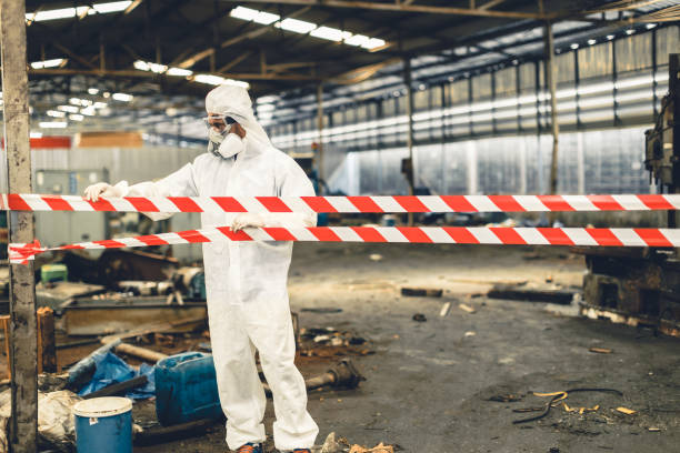 Professional Biohazard Cleanup technician working in Warren, MI